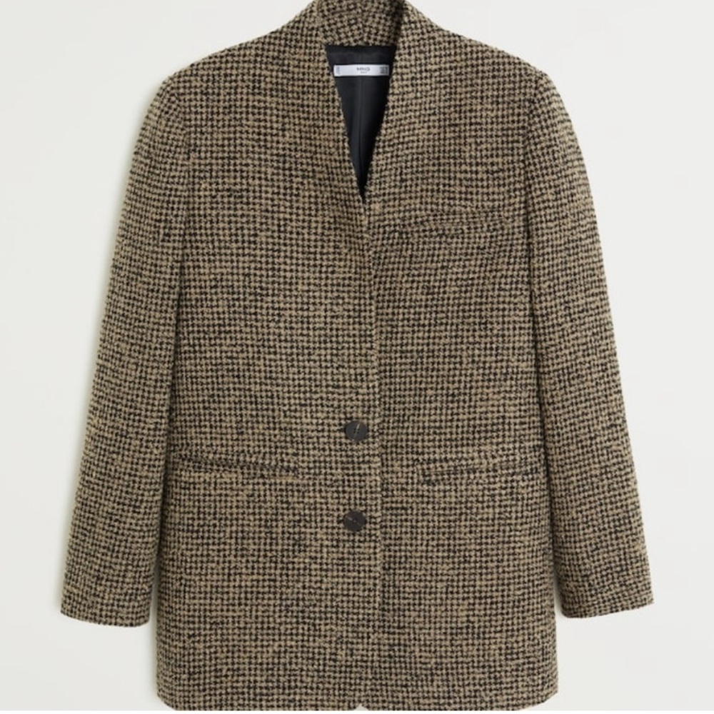 🤎🖤 NWT Mango Tweed Blazer and Skirt Set - Picture 3 of 10